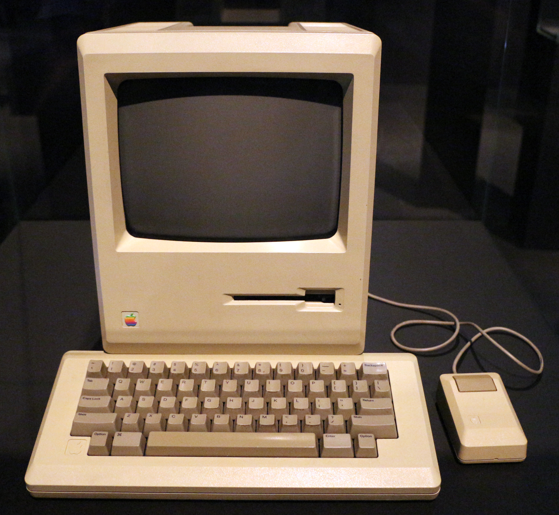 All-in-one computer, monitor, and floppy drive with external keyboard and mouse 