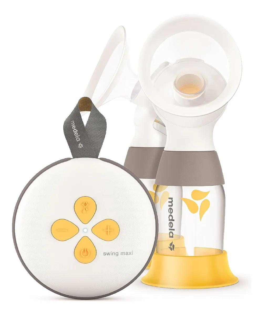 Extrator de Leite Elétrico Duplo Medela Swing Maxi com conectores e motor